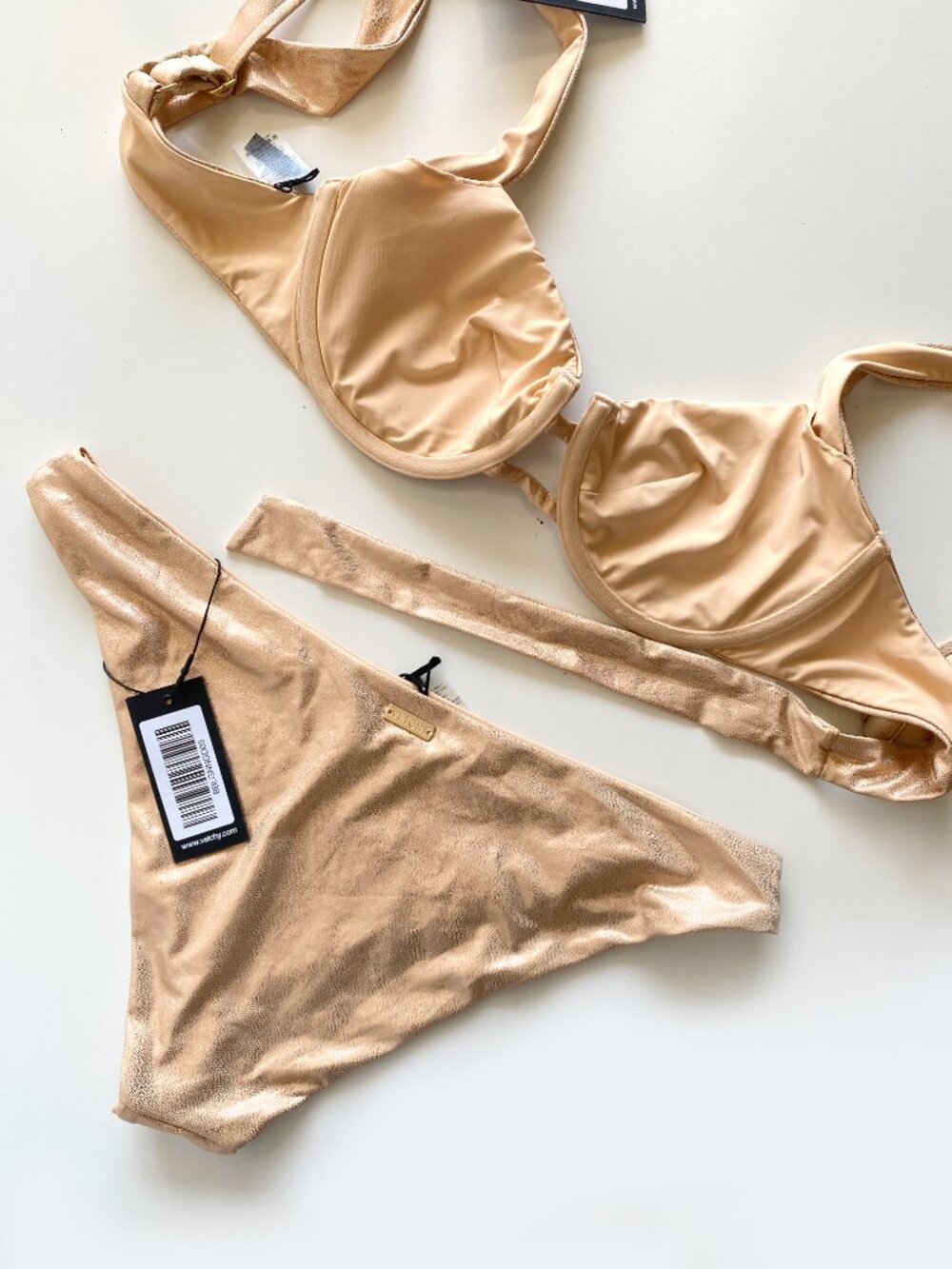NWT Vetchy Margarita Bikini Gold Set Size L - Picture 4 of 7